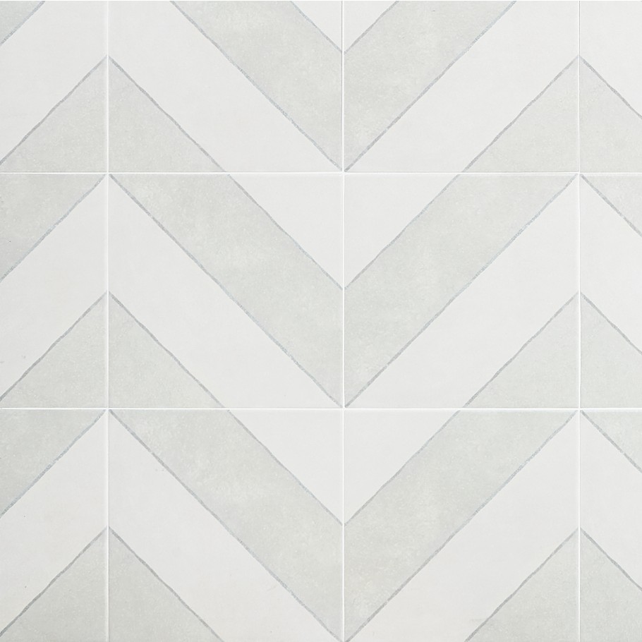 Ava Gray Diagonal Square 9 in. x 9 in. Glazed Porcelain Floor and Wall