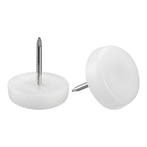 Clavo para patas de muebles Unique Bargains, almohadilla protectora para patas de silla y mesa de 14mm blanca 20pcs 22mm