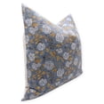 thumbnail image 3 of Fabdivine Block Print Throw Pillow Cover, 22x22 Inch Pure Linen Decorative Cushion Cover, Floral Print Boho Design Light blue Pillow Cover for Sofa and Couch, 3 of 5