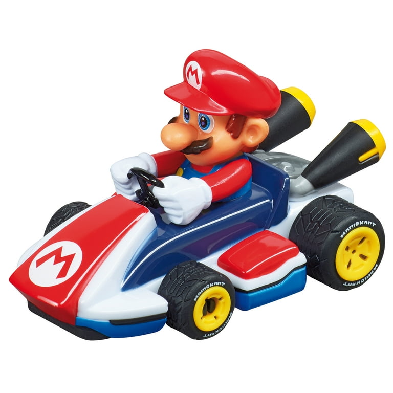 Carrera FIRST Mario Kart Beginner Battery Operated Slot Car Race Track Set featuring Mario versus Yoshi