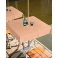 thumbnail image 2 of Lsrtoss Outdoor Tablecloth with Umbrella Hole & Zipper, Peach Fuzz Square Tablecloth 54x54 Inch, Modern Pure Peach Fuzz Patio Table Cover Waterproof Table Cloth for Picnic/Party, 2 of 7