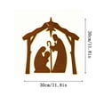 thumbnail image 2 of JWZZYD Lighted Nativity Scene Wooden Wall Decor, Warm Backlit Christmas Holy Family Silhouette Sign, Illuminated Religious Holiday Wall Art for Indoor Home, 1Pack, 2 of 5