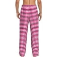 thumbnail image 3 of Daiia Men'S Pink Gingham Pants,Bottoms Sleep Lounge,Pajama Pants,Pj Bottoms Drawstring And Pockets-Large, 3 of 9