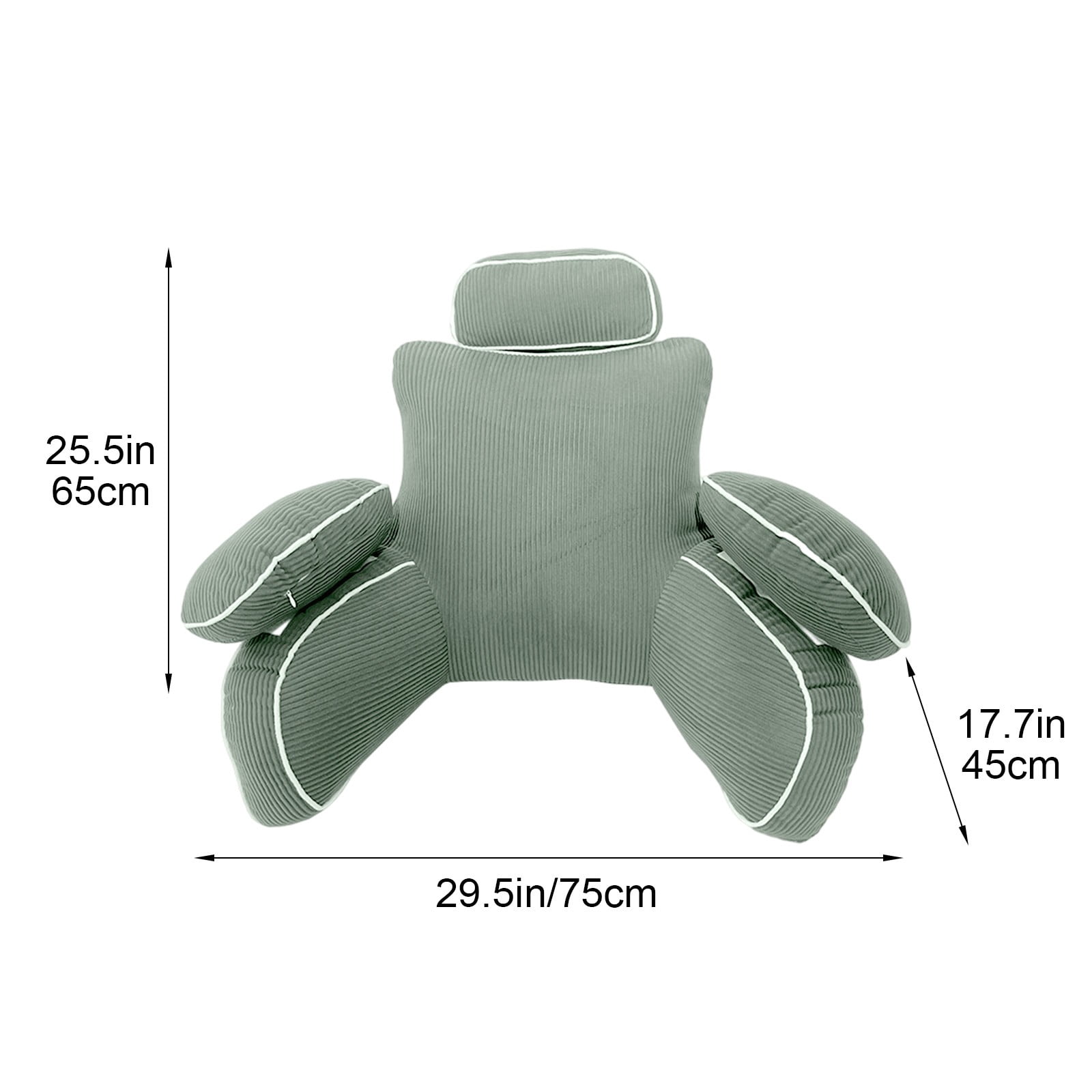 Oversized Bed Head Rest Cushion, Plush Upholstered Ergonomic Compressed Design, Full Body Back Support Pillow for bedroom, dormitory, sofa leisure and daily sitting comfort