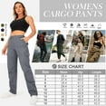 thumbnail image 3 of FEN AI Cotton Travel Work Cargo Pants for women Gray Casual Outdoor Fishing Hiking Pants with Multi Pockets Trousers, 3 of 10