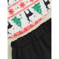 thumbnail image 6 of Wassery Kids Boys Christmas Outfits 6M 12M 18M 24M 3T 4T Toddler Boy Snowflake Deer Christmas Tree Print Long Sleeve Bowtie Shirts and Long Pants 2Pcs Baby Boys Clothes Set, 6 of 8