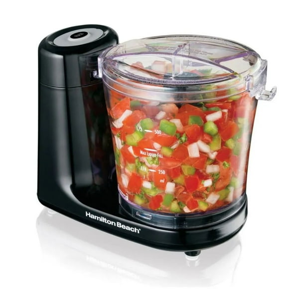 Mini Procesador Hamilton Beach Inoxidable, Sin BPA | Picadora de Alimentos 3 Tazas (Reacondicionado)