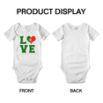 thumbnail image 3 of Love Portugal Flag Heart Baby Romper (White, 0-3 Months), 3 of 5