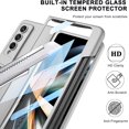 thumbnail image 4 of Compatible Samsung Galaxy Z Fold 4 Case with S Pen Slot [Screen Protector] [Magnetic Kickstand]Full Body Anti-Drop Protective Case for Samsung Galaxy Z Fold 4 Phone Case with S Pen Holder Silver, 4 of 13