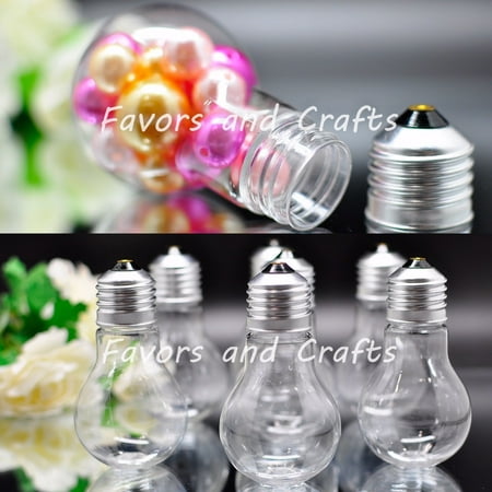 12 Fillable Plastic Light Bulbs Clear Wedding Favors Baby Shower Holders Christmas Quinceanera (Best Gifts For Baby Shower Games)