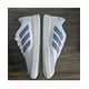 thumbnail image 4 of Adi - das Court block Athletic Low Top Sneakers White/Gray IF6506 Men's 9, 4 of 5
