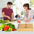 thumbnail image 3 of Tignapoo Eco-Friendly Bamboo Wrap Dispenser with Dual Cutter for Aluminum Foil, Parchment, and Ziplock Bags – Compact Kitchen Organizer, 3-in-1 Design, Easy to Clean, Durable and Waterproof, 3 of 6