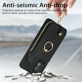 thumbnail image 5 of Feishell for Samsung Galaxy A32 5G Wallet Case, Zipper Purse with 360 Rotatable Ring Kickstand, Premium PU Leather Shockproof Magnetic Buckle Credit Card Slots Holder Phone Case for Women Men,Black, 5 of 9