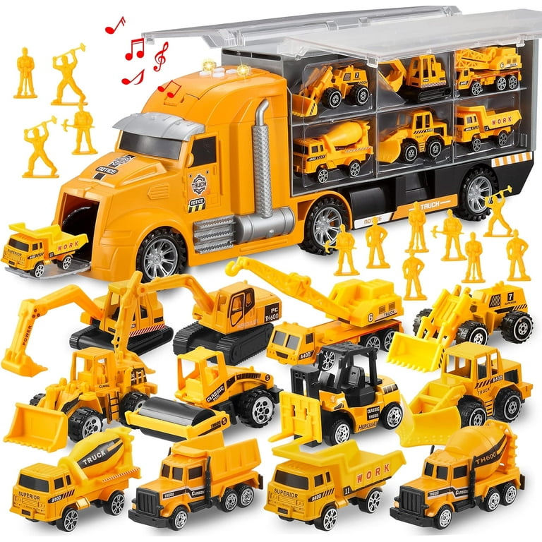 Free Shipping! Joyfy 25 in 1 Die-cast Construction Big Truck Toys