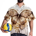 thumbnail image 4 of Butterfly Fission Diagram Men's Short Sleeve Poplin Button Down Shirts - Casual Printed Summer Beach Tops for Men, 4 of 6