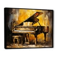 thumbnail image 2 of Designart "Jazzed Keys In Yellow And Black Piano II" Music Floater Framed Canvas Wall Art, 2 of 5
