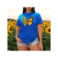 thumbnail image 2 of Blusa con Estampado de Mariposa y Girasoles – Diseño Único y Significativo Color Aqua Talla Grande Marca Emil SaEs, 2 of 4