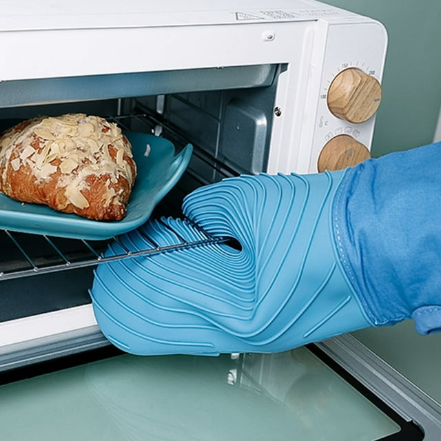Aparatos de cocina, accesorios de cocina, guantes aislantes de gel de sílice, guantes resistentes a quemaduras en microondas, guantes de cocina resistentes a altas temperaturas, guantes gruesos para h