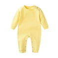 thumbnail image 2 of HVOBTTY Summer Infant Toddler's Rompers Solid Color Long Sleeve Full Length Breathable, 2 of 4