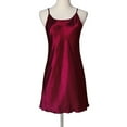 thumbnail image 6 of Qinhaie Sleepwear Women'S Satin Nightgown Set Sexy Lace Cami Nightwear Red Women'S Blended Casual Skirt Satin Intimates L, 6 of 7