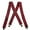 Burgundy, variant on MELOTOUGH Fully Elastic 2 inch Wide X back Heavy Duty Men Adjusted Work Suspender