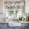 thumbnail image 2 of Valance for Windows,Retro Country Flowers Valances Curtain Rod Pocket Valance for Kitchen Bedroom Living Room Bathroom,Vintage Pastoral Floral on Linen Short Curtains Window Treatment 42x12in, 2 of 9