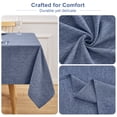 thumbnail image 3 of Inosoo Faux Linen Fabric Rectangle Tablecloth, 60x102 inch Stain and Wrinkle Resistant Washable Table Cover, Denim Blue, 3 of 8