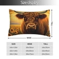thumbnail image 2 of Fotbe Sunset Sunflower Cow A Funda de Almohada Decorativa Estilo Occidental, Lujo en Algodón, Fundas para Almohadas King, Cojín Estampado para Decoración del Hogar-14"x20", 2 of 6