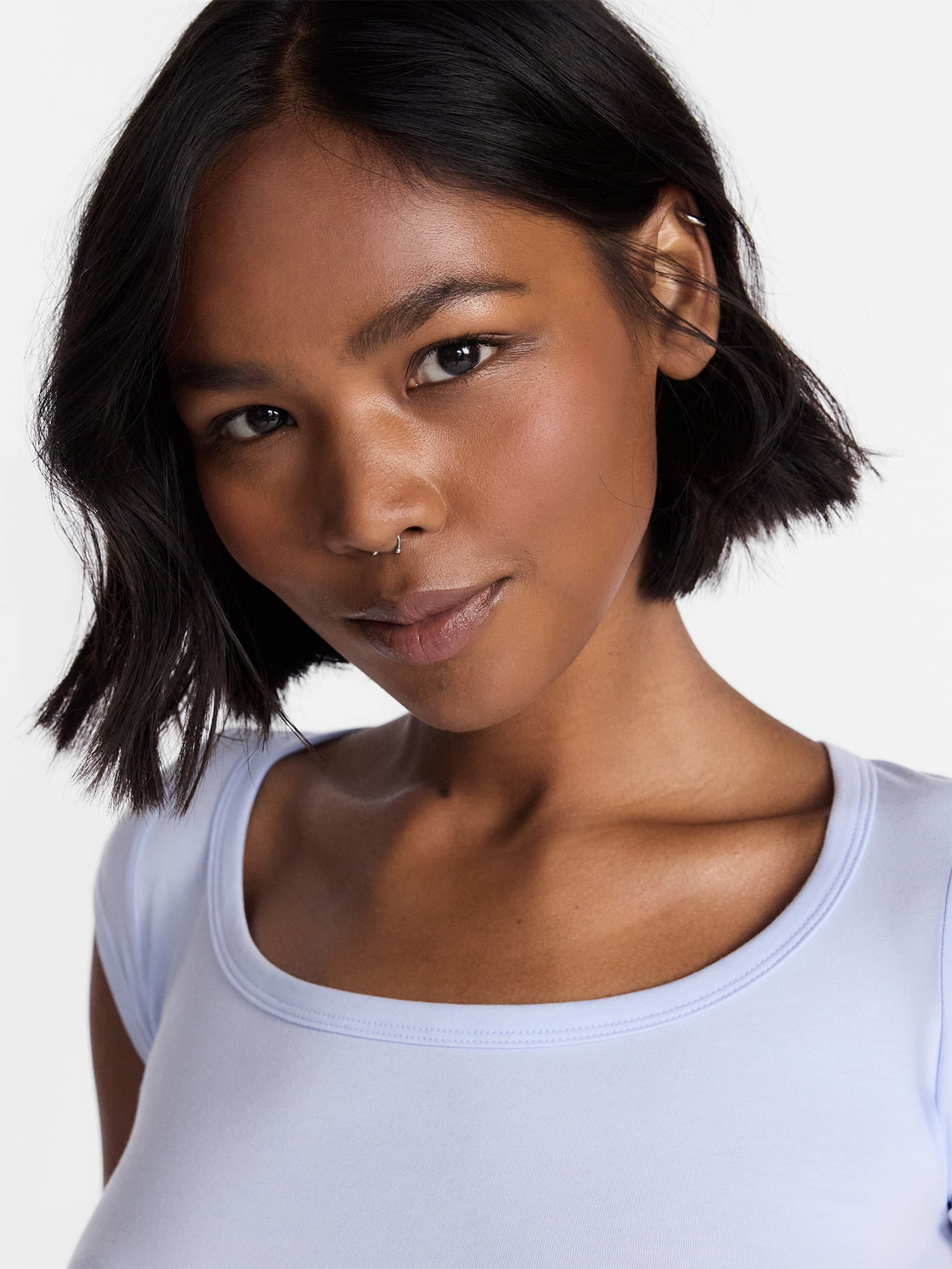No Boundaries Cloud Core Sleepwear Scoop Neck Top, Women's XXS-3X