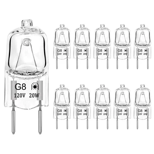 YANI- G8 Halogen Bulb 20W 120V Dimmable T4 Jcd Type G8 Base Bi-Pin Xenon Bulb For U...