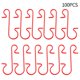 thumbnail image 1 of Lylong - 100 adornos navideños para el día de Navidad, ganchos en forma de S para árbol de Navidad, ganchos rojos para calcetines navideños, 1 of 7