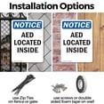 thumbnail image 3 of (2 Pack) AED Located Inside OSHA Notice Sign 18 Inch X 24 Inch Indoor / Outdoor Rust-Free Aluminum Metal Signs for Workplace, Workshop, and Construction Site, Made in the USA, 3 of 8