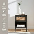 thumbnail image 4 of Virtu Nightstand Side Table with Drawer, End Table for Living Room or Bedroom, Black, 4 of 8