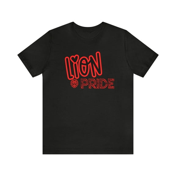 Unisex Jersey Short Sleeve Tee Lion Pride Red Tshirt