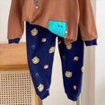 thumbnail image 4 of TOWED22 Toddler Girls Boys Pajamas Funny Graphic Cotton Pjs Jammies Fall Winter Long Sleeve Sleepwear Sets 6-24 Months 2t 3t 4t 5t 6t 7t 8t 9t Children(Brown,2-3 Y), 4 of 5
