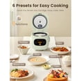 thumbnail image 4 of COMFEE' Mini Rice Cooker 4 Cups Cooked/2 Cups Uncooked, Portable Non-Stick rice maker, 24 hours Timer Delay, 6 Functions, Fast Cooker, Brown Rice, Oa, 4 of 6