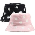 thumbnail image 3 of CoCopeaunts Summer Bucket Hat for Women Daisy Fisherman Hat Female Shading Protection Big Eaves Wild Wear Outing Fisherman Hat, 3 of 8