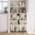 thumbnail image 6 of Japanese Style Tier Curtains 54 Inch Length, Vintage Cartoon Cat House Trees Flowers Cafe Short Curtains for Bathroom Over Sink, Small Kitchen Curtain Light Filtering Drapes 2 Panels 27.5"Wx54"L, 6 of 8