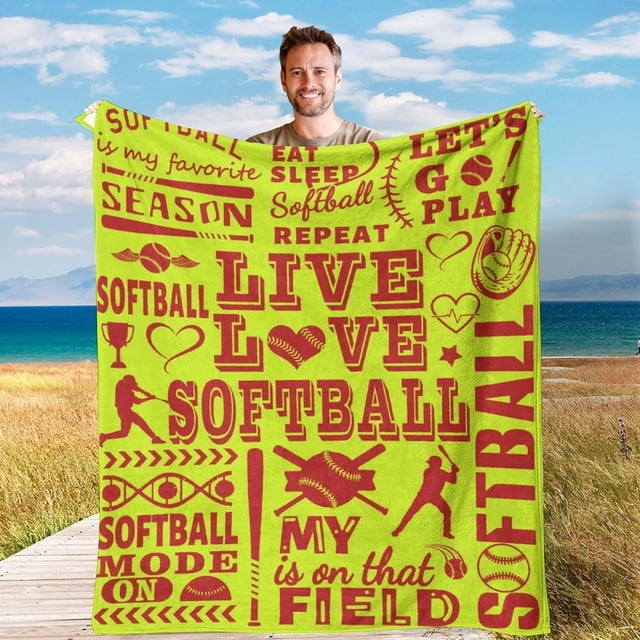 LHSHID Flannel Fleece Blanket American Football Field Green for Bedroom Couch Travelling Comfortable All Season Air Conditioning Blanket for Adult Chidern 30x40in