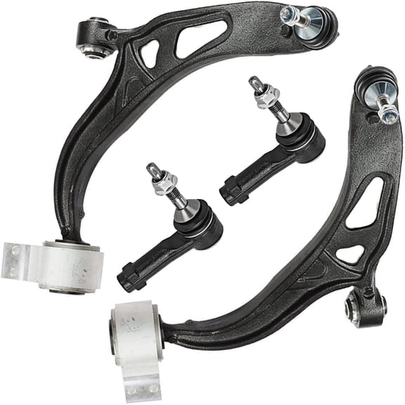 Detroit Axle - Front End Kit for Ford 2011-2018 Explore 2013-2018 Police Interceptor Utility, 2 Lower Control Arms with Ball Joint 2 Outer Tie Rod Ends Replacement