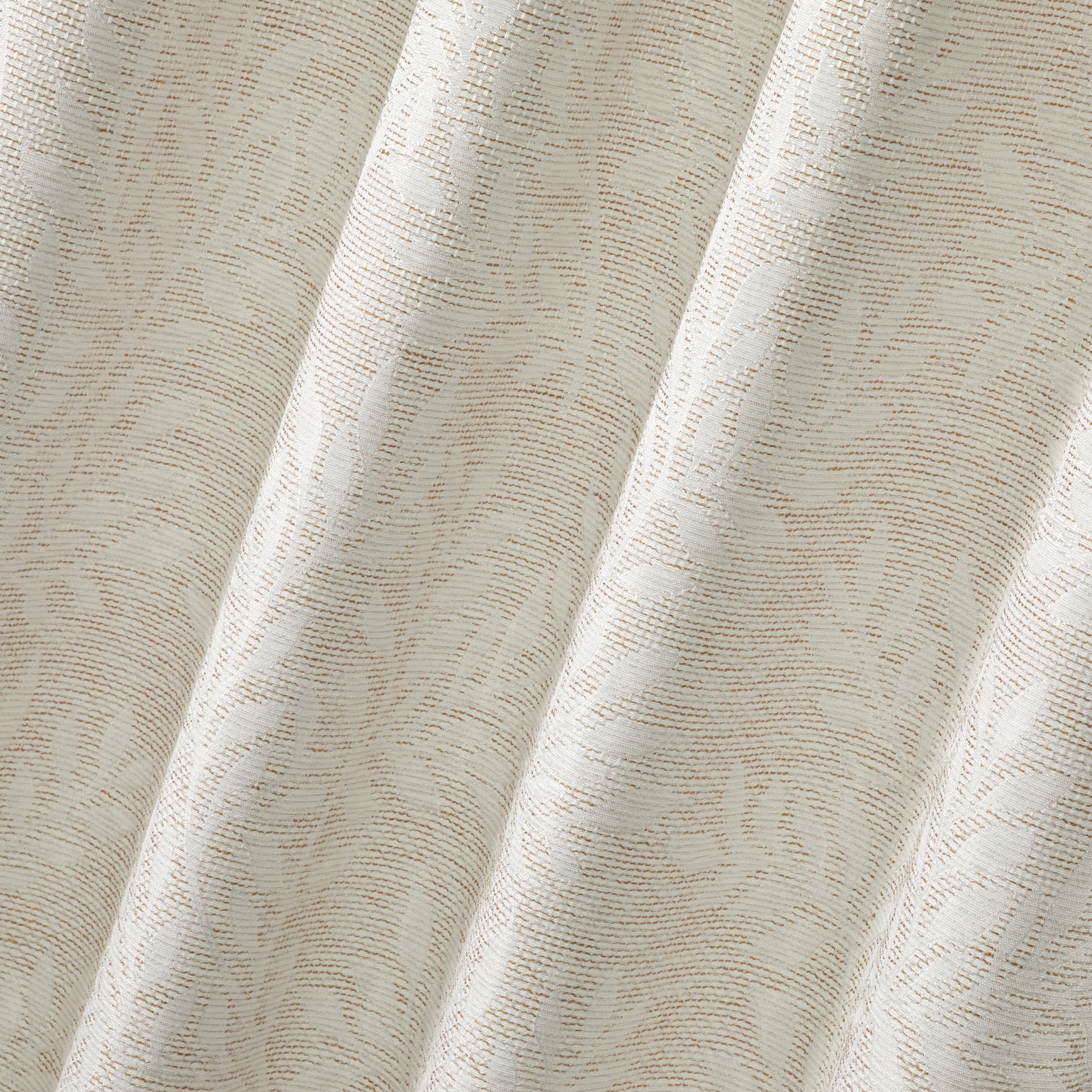 Mainstays Blackout Jacquard Curtain Panel Pair, Set of 2, Beige Botanical, 37 in W x 95 in L