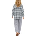 thumbnail image 5 of Lovzfmll Loungewear Set for Boys & Girls, Plaid Long Sleeve Top & Joggers, Cozy Sleep Set for Toddler, 1-2 Years, 5 of 7