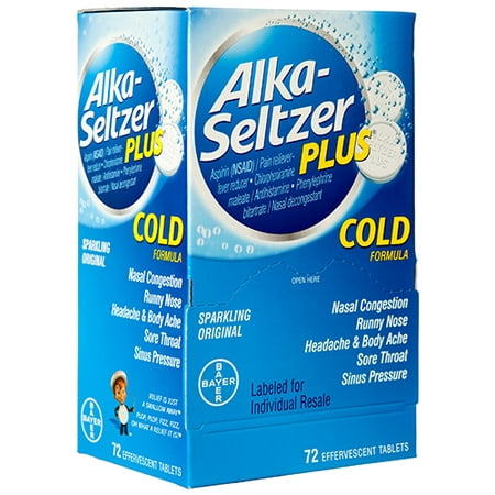 New 355265  Alka-Seltzer Plus Cold 72 Ct (36-Pack) Cough Meds Cheap Wholesale Discount Bulk Pharmacy Cough Meds (Best Meds For Silent Reflux)