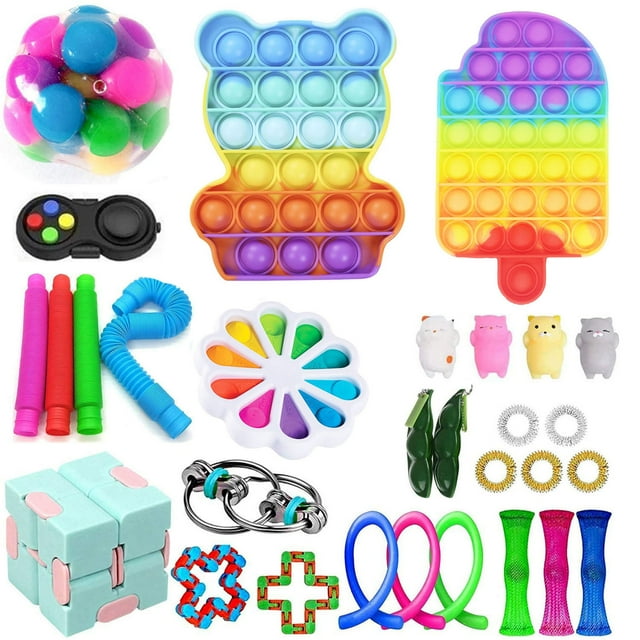 TheFound Silicone Decompression Toy Kit, Press Type Stress Relief Toys Set