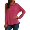 thumbnail image 5 of Xuanfei Women Cowl Neck Long Sleeve Knitted Top, 5 of 7