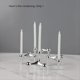 thumbnail image 4 of Candelabros de Metal con Estructura Molecular Nórdica, Centro de Mesa, Candelabro para Sala de Estar, Color Negro., 4 of 5