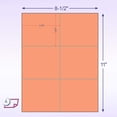 thumbnail image 2 of Laser Printer Blank Perforated Cards 6 up per Page Salmon, 6000 Cards, 2 of 5