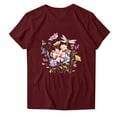 thumbnail image 3 of Blczomt Womens Casual Tops Short Sleeve Crew Neck T Shirts Graphic Summer Red Womens T Shirts, 3 of 3
