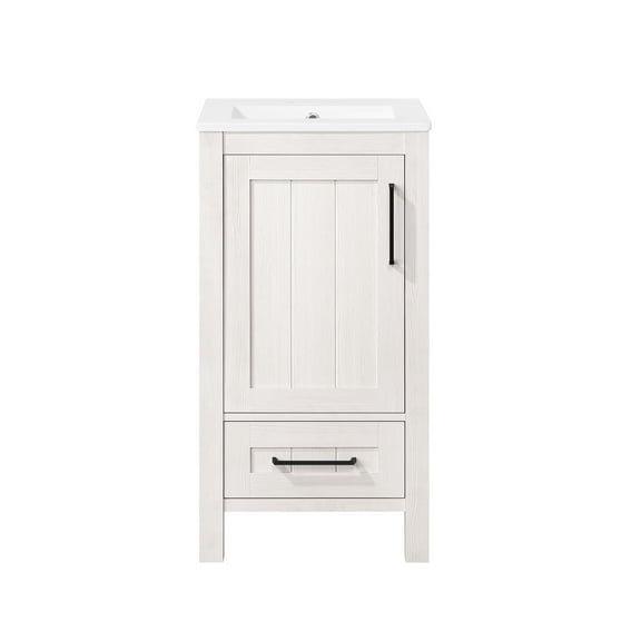 Ove Decors Kansas 18 W x 16" D Freestanding Bathroom Vanity with Sink, Antique White