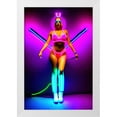 thumbnail image 2 of Stephen Chambers 23x32 White Modern Wood Framed Wall Art Titled - Neon Venus 13, 2 of 6
